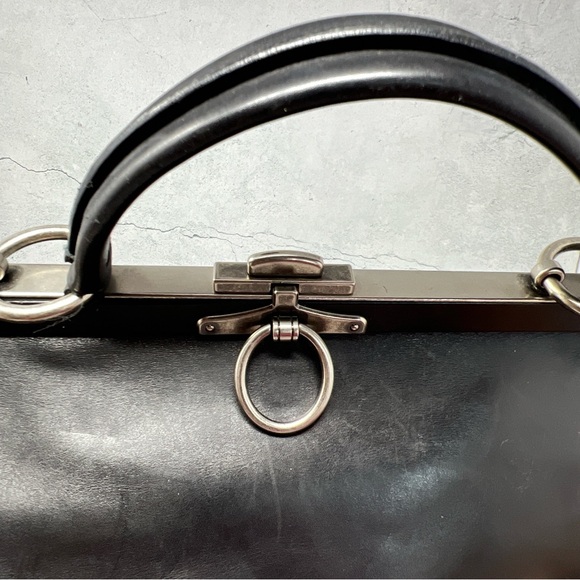 Yves St Laurent Vintage Heavy Calf Leather Top Handle Bag. - Picture 6 of 14